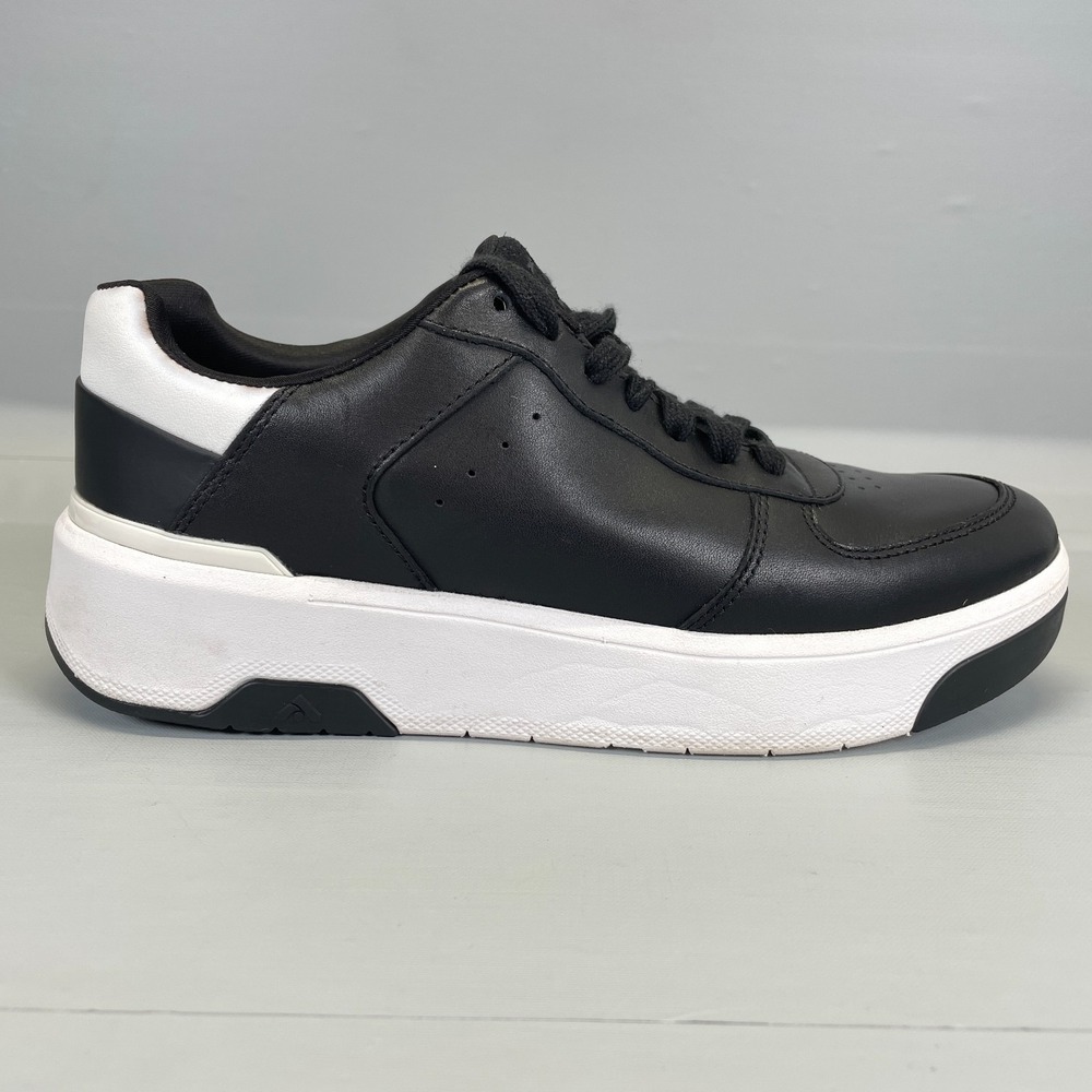 FitFlop Rally EVO Shoes Womens Size 6 Black Leather Comfort Casual Sneakers